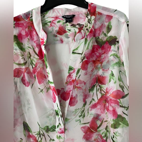 Marciano All-Over Flower Print Blouse - Size L - Picture 6 of 6